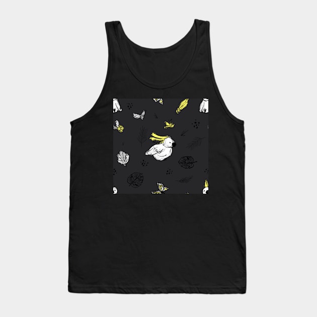 Cockatoos Black Tank Top by MSBoydston